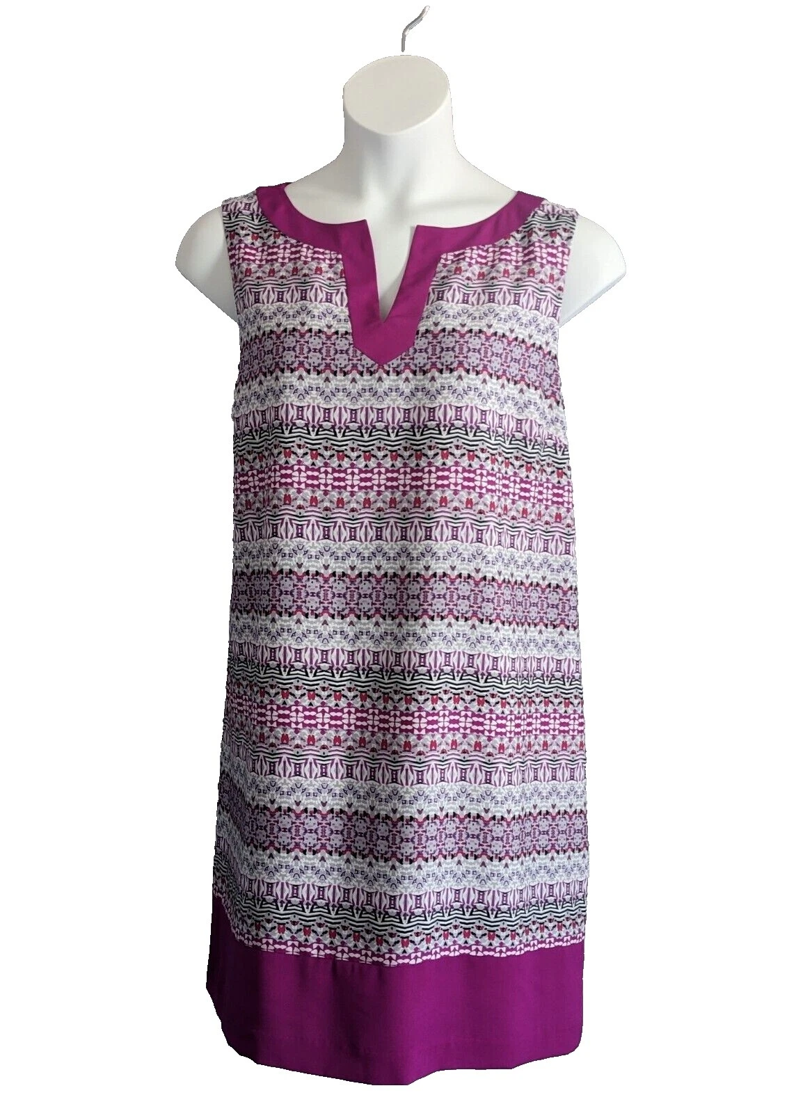 Polyester Shift Dresses Geometric Plus