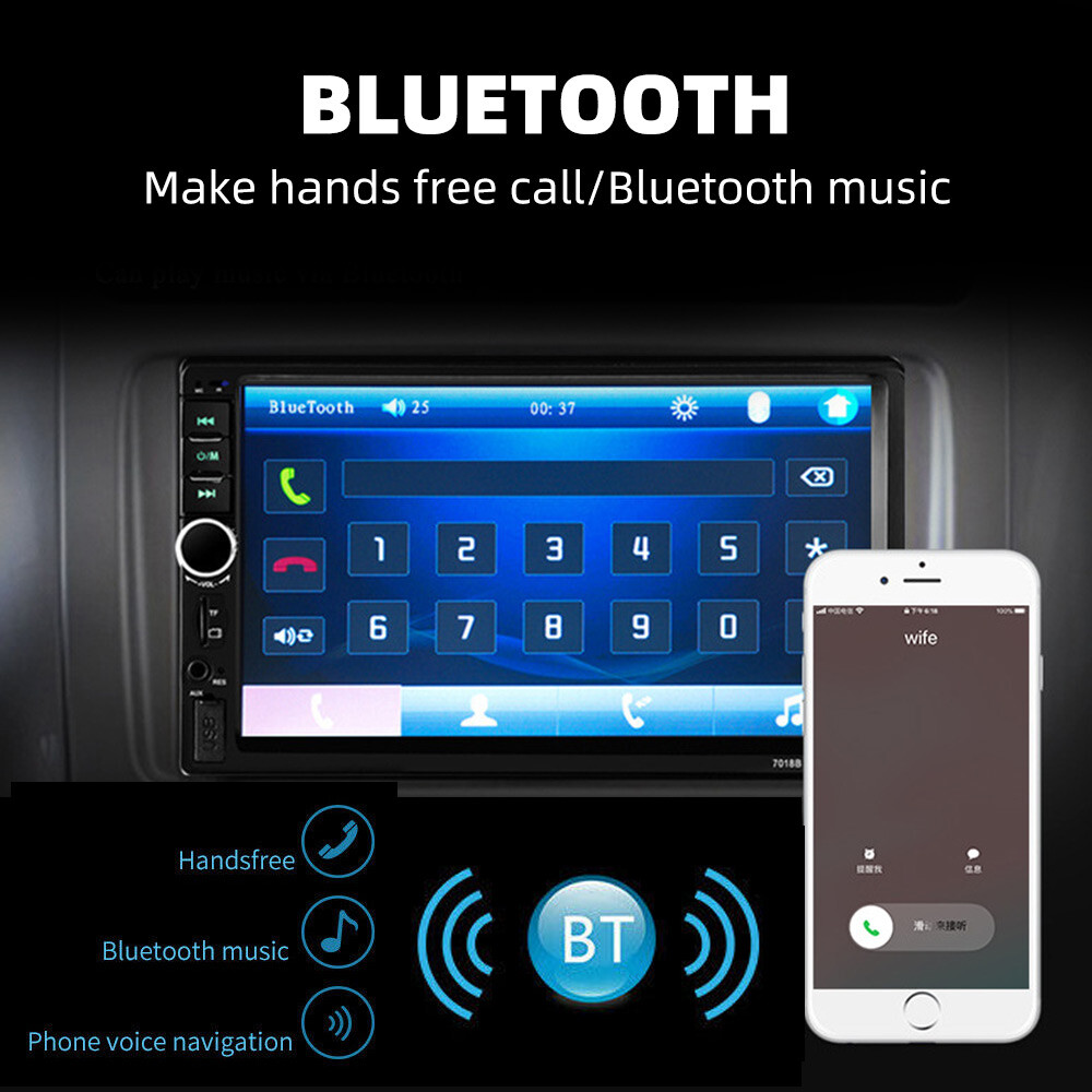 7" Car Stereo Radio for Android Auto Play Double 2Din Music Player Head