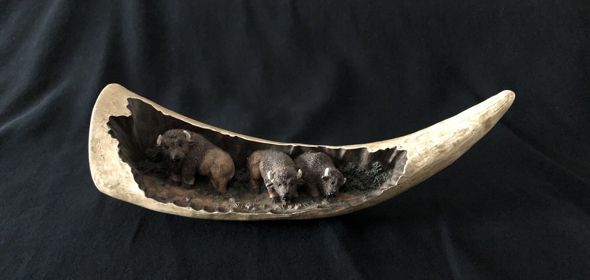 象　置物　水牛の角　buffalo horn エレファント Yahoo!オークション - 水牛の角 バッファロー/インテリア