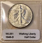 1946 D Walking Liberty Half Dollar - Beautiful GEM BU with no Toning