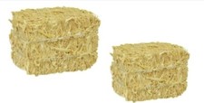 2 Pack Mini Hay Bales Fall Autumn Decor for Crafting and Decorations