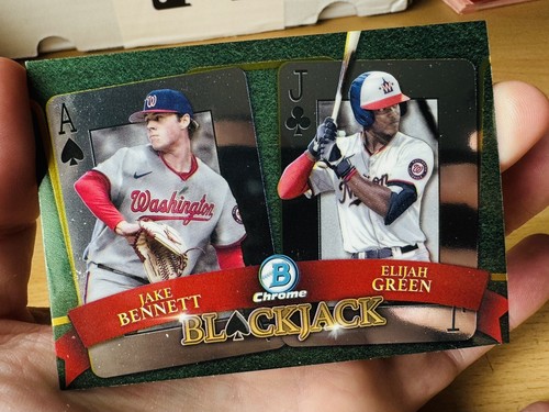 ELIJAH GREEN JAKE BENNETT NATIONALS 2022 BOWMAN DRAFT CHROME BLACKJACK #BJ-5 - Bild 1 von 2
