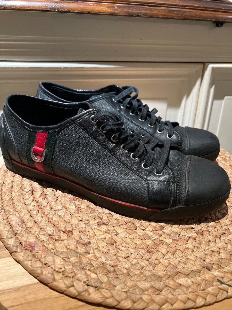Gucci sneakers 182261 men 8.5 black silver lace holes | eBay Gucci sneakers 182261 men 8.5 black silver lace holes | eBay