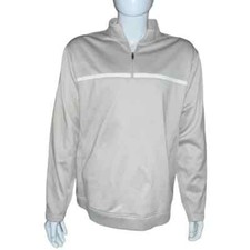 Nike Golf Tour Performance Half Zip Sweatshirt Cream Therma-Fit Mens Large EUC