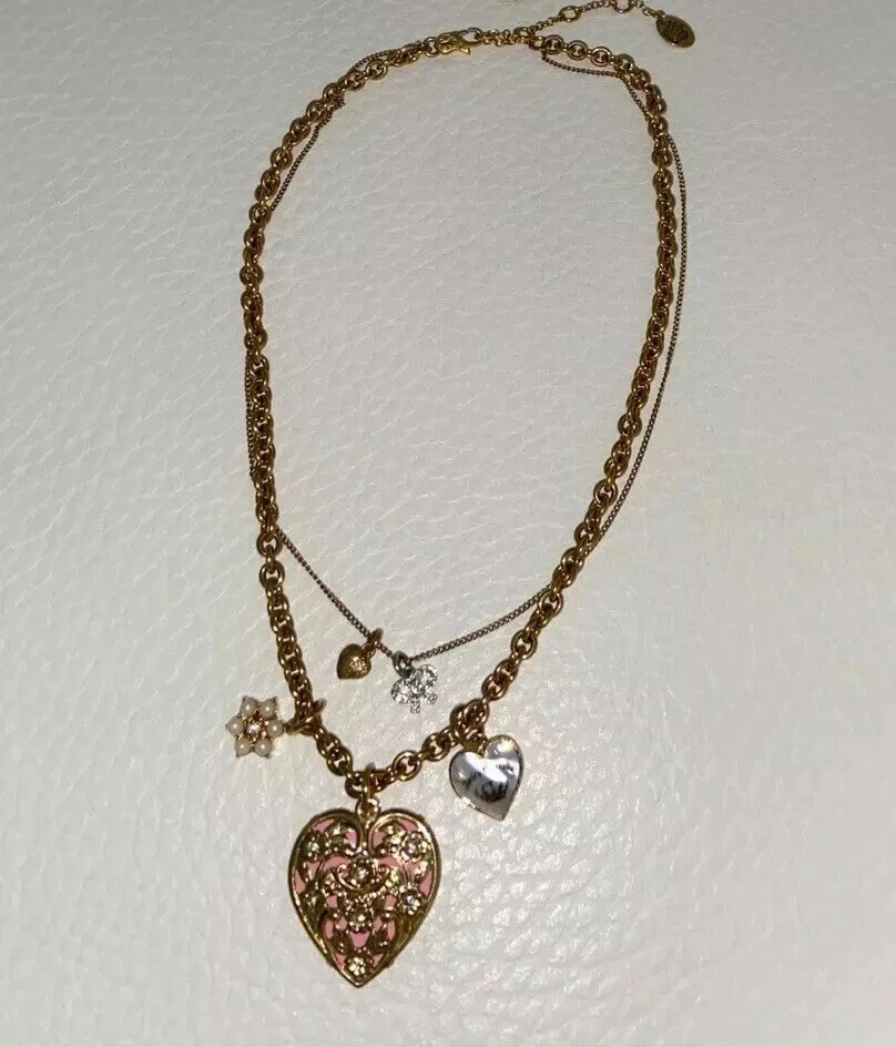 Collar ajustable Juicy Couture con dije en capas doble