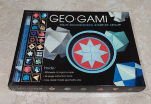 Origami Kit Geo-Gami  Paper & Instruction Book All 80 Sheets Included Art Crafts