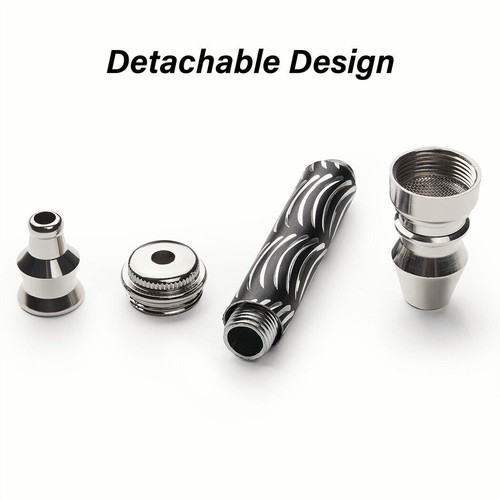 ( 3Pack ) 3.2" Metal Lay Flat Detachment Tobacco Smoking Hand Pipes with Caps-1 - Bild 2 von 4