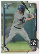 2015 Bowman Chrome Draft Refractor #27 Kyle Holder - Yankees