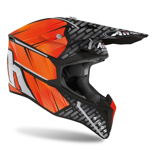 WRI32S - OFF ROAD HELMET,CROSS, AIROH WRAAP IDOL ORANGE MATT HELMET SIZE S - Picture 2 of 2