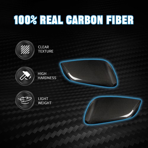 2pcs Carbon Fiber Side Rearview Mirror Cover For KIA EV6/GT/GT Line (2021-2024) - Picture 2 of 8