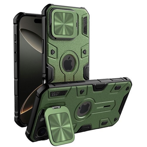Für iPhone 16 Pro Max Outdoor Sport Metall Flip Cover Ständer Magnet Hülle