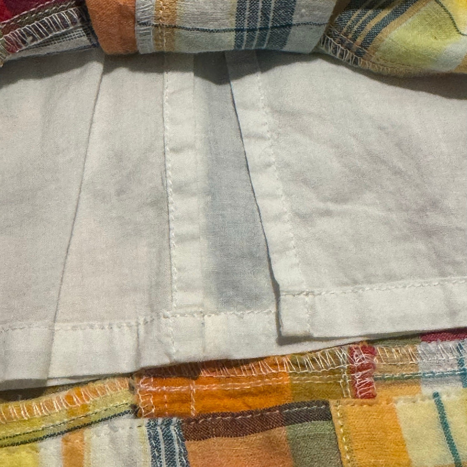 Pendleton Madras Plaid Orange Patchwork Straight … - image 11