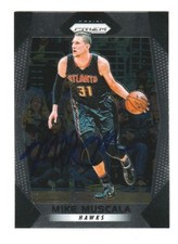 Mike Muscala Signed 2017-18 Panini Prizm Card #104 Auto Hawks Autograph COA