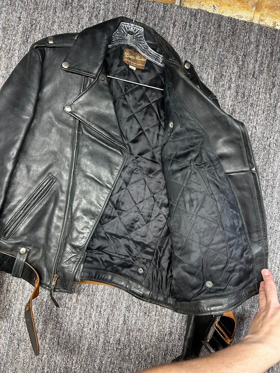 Vintage 1950s BUCO J-24 Horsehide Leather D-Pocket Motorcycle