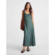 Madewell Scoopneck Tank Maxi Dress Minimalist Slip Botanical Green US 2 NWT