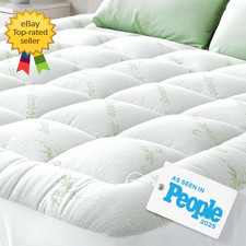 Ultra Soft Queen Size Mattress Topper Viscose Made from Bamboo Pillow Top Mattr