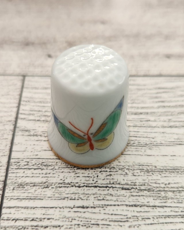 Vintage TCC Thimble FUKAGAWA BUTTERFLY 1985 JAPAN