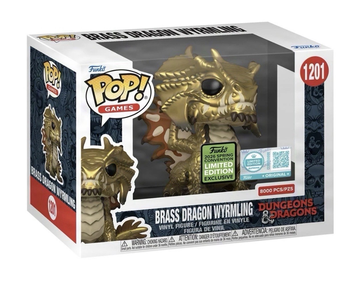 Funko Pop Brass Dragon Wyrmling 1201 cadeau idéal pour joueur de D&D