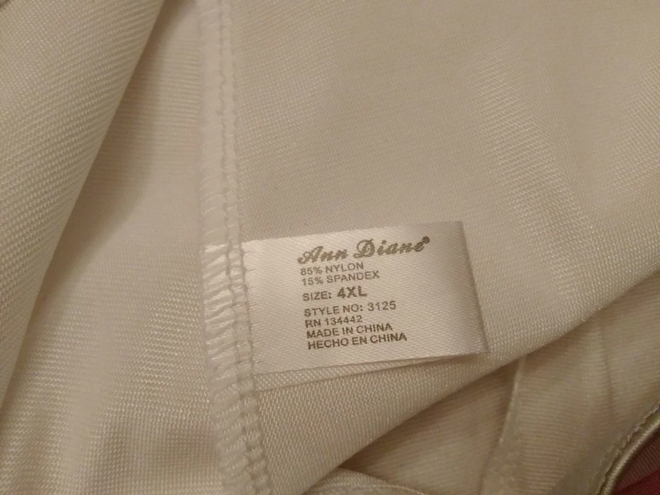 Modelador de bragas 4XL blanco segunda piel satinado brillante bolsillo sedoso Foto 4 de 4