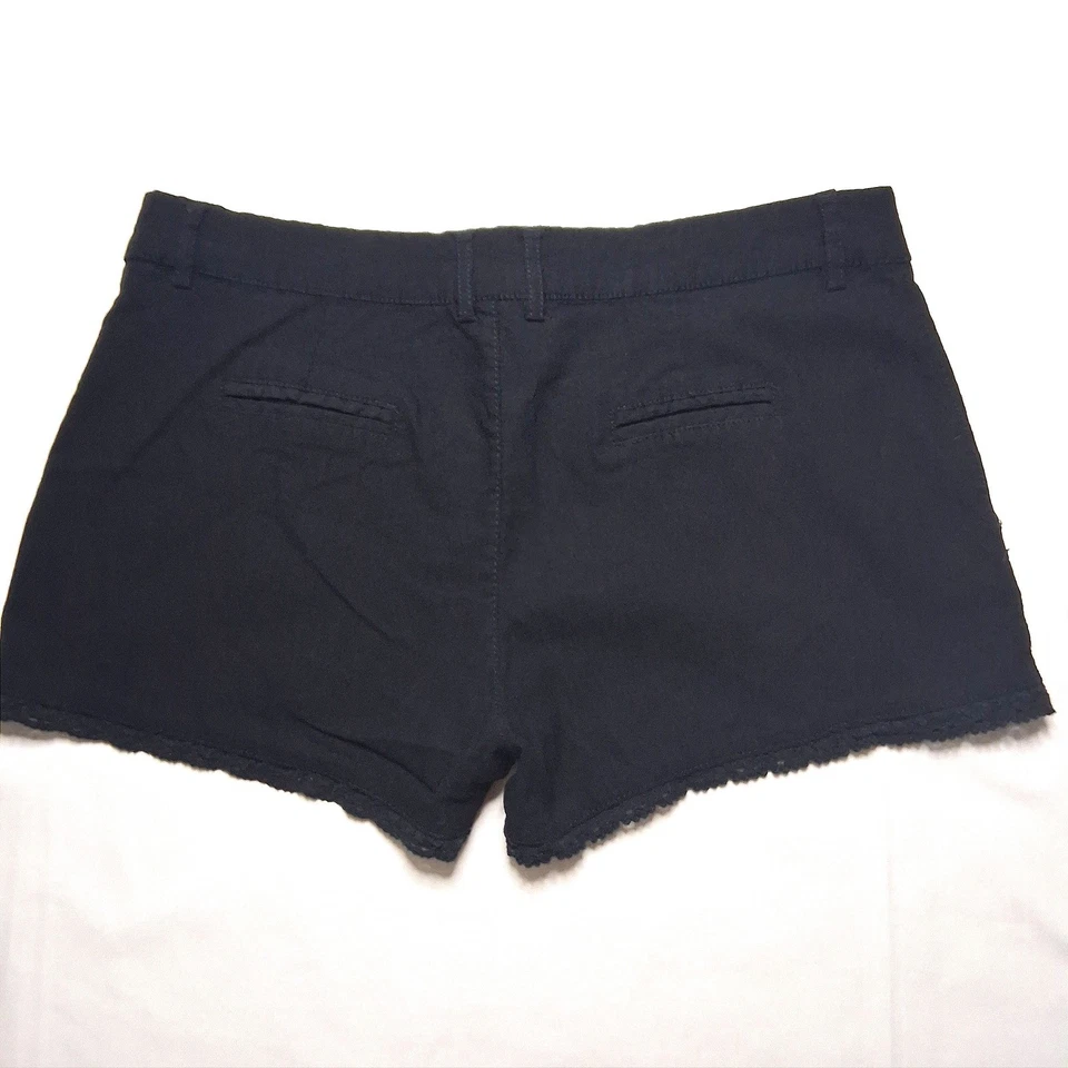 Черные шорты Ambiance Apparel кружевная отделка повседневная повседневная одежда размер L - Изображение 2 из 4