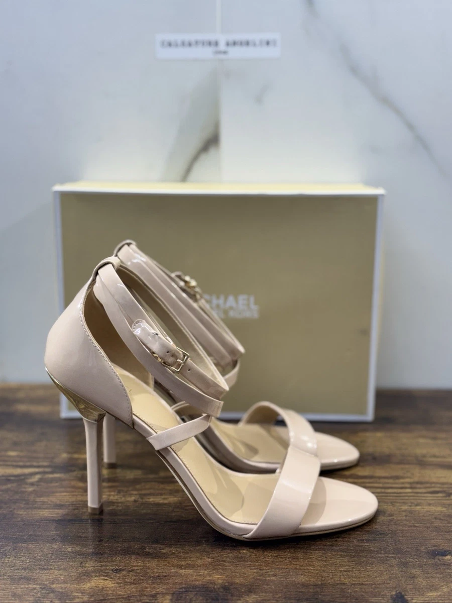 Sandali Michael Kors Donna Plateau Logo - Argento/Oro, Taglia 10