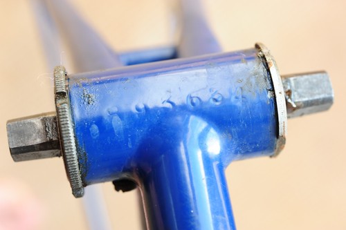 1949 Claud Butler fillet brazed racing frame, 57cm ctoc (22.5 inch) in blue. - Picture 11 of 12