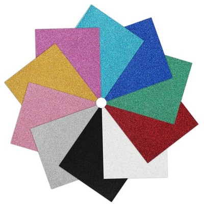 IModeur 10er Pack Glitzer Wärmeübertragung Vinyl Platten - 30,5 x 25,4 cm zum Aufbügeln