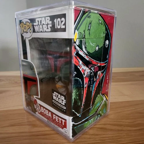 ⭐STAR WARS Funko: CUSTOM ARTWORK of Boba Fett #102 Smuggler's Bounty Exclusive
