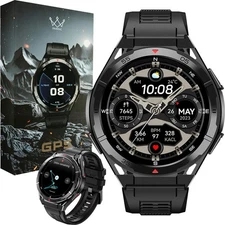 Military GPS Smart Watch AMOLED Always On 150+ Sports BT Call iOS Android