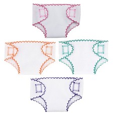 4 Pcs Baby Doll Diapers Reusable for Dolls Cloth Nappies Clothes