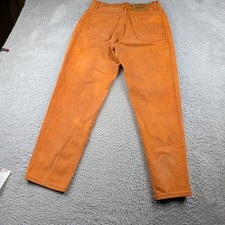 Levis Jeans Womens Petite 8 M Orange Relaxed Taper Orange Tab Made in USA Denim
