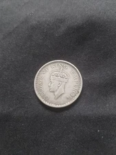 1941 INDIA Half Rupee .500 Silver Coin British Colonial 