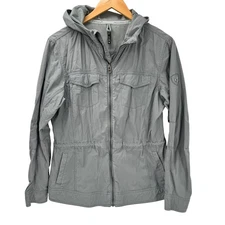 Kuhl Stryka Jacket Womens Medium Hooded Field Full Zip Dusty Sage Green Coastal