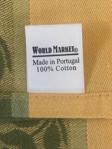 WORLD MARKET Made in Portugal Cotton Tablecloth 60 x 90 Fall Colors Paisley NEW - Picture 3 of 4