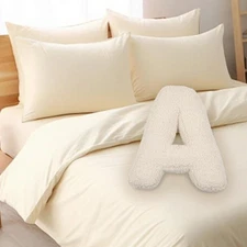 Letter Plush Pillow Soft Initial Throw Cushion Letter Hugging Throw Pillows D...