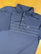 Cinch Polo Shirt Mens Large Blue Arenaflex Western Print Performance Stretch