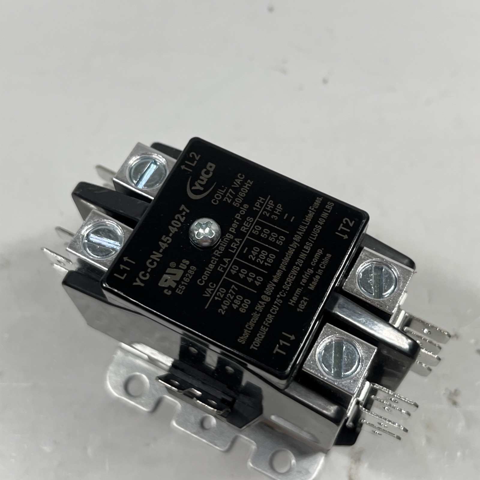 YC-CN-45-402-7 DP Contactor 40A 2P 277V Coil FITS FURNAS SIEMENS 45GG20AL