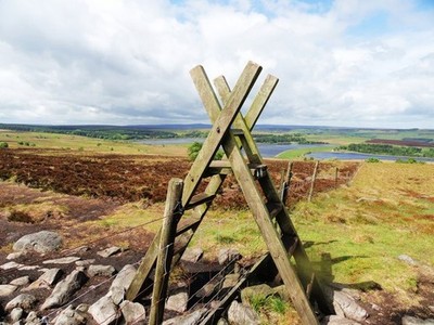 Photo A2 View from the stile Lodge Moor/SK2885 Redmires reservoirs from c2011