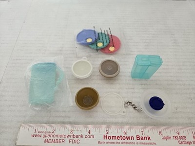 7 Tupperware Tiny Treasures Vintage Keychain, Magnet, Gadget FREE SHIPPING