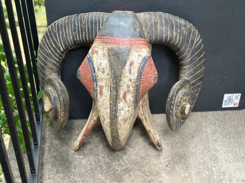 Authentic Hand-Carved Baule Mask - Elegance & Spiritual Grace-Cote d'Ivoire
