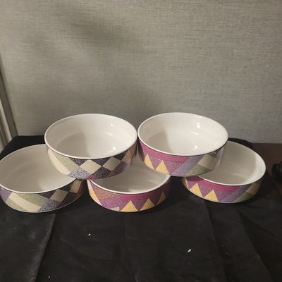 Set 5 Studio Nova Palm Desert Fruit Dessert Bowl Southwestern Geometric Design