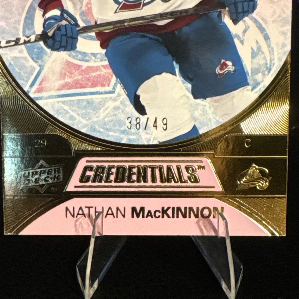 2021-22 Upper Deck Credentials - Nathan MacKinnon #4 Pink /49 - Image 2 of 4