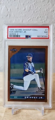 1996 Score Dugout Collection #7 Ken Griffey Jr. Series 2 PSA 7
