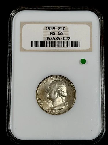 1939 WASHINGTON QUARTER NGC MS66