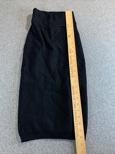 Forever 21 Midi Skirt Women's Small Black Ribbed Knit High-Waisted Pencil Modest - Picture 3 of 6