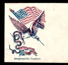 Civil War Cover Irrepressible Conflict Eagle Flag Snake Envelope 1860's SR.cc.IC