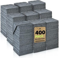 Microfiber Cleaning Cloths Bulk - 400 Count, 12x12 Inch