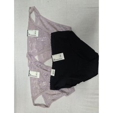 No Boundaries Panties XL 16-18 Lot of 3 Lace Cheeky Laurel Pink Cotton Hipster