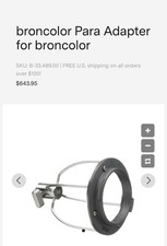 Broncolor Para Adapter For Broncolor Lights - One Adapter Only