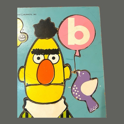5 Vintage Playskool Wood Puzzles Mickey Mouse Sesame Street Muppets Ernie 1970’s - Picture 14 of 14